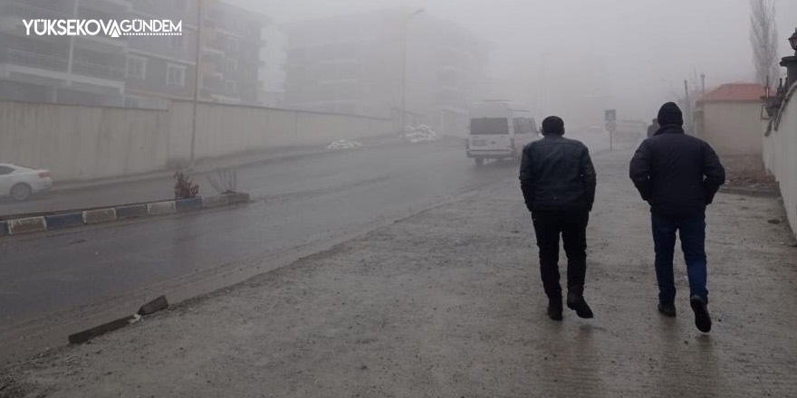 Hakkari’de yoğun sis hayatı olumsuz etkiliyor