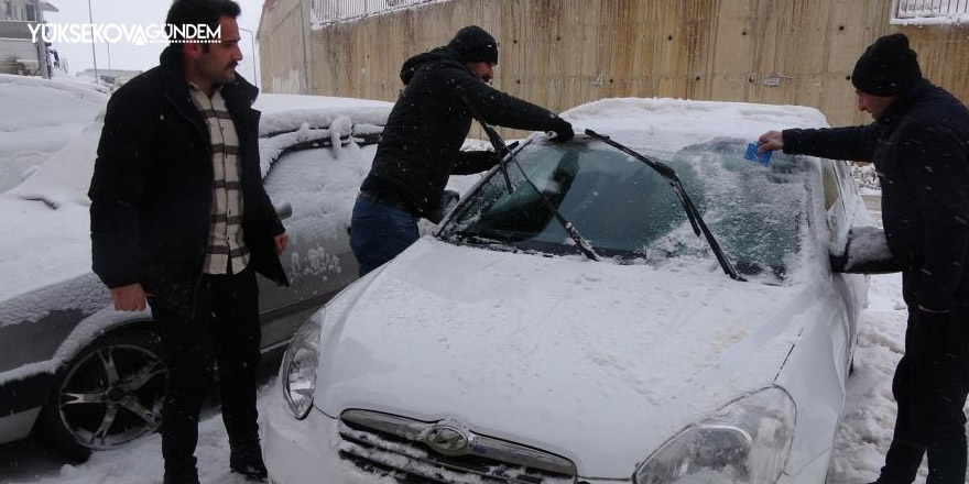 Yüksekova’da araçlar buz tuttu