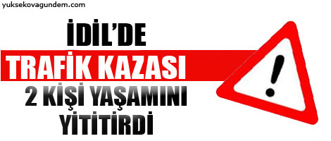 İdil'de trafik kazası: 2 kişi yaşamını yitirdi