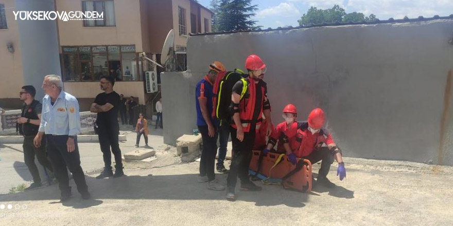 Çukurca Devlet Hastanesinde yangın tatbikatı