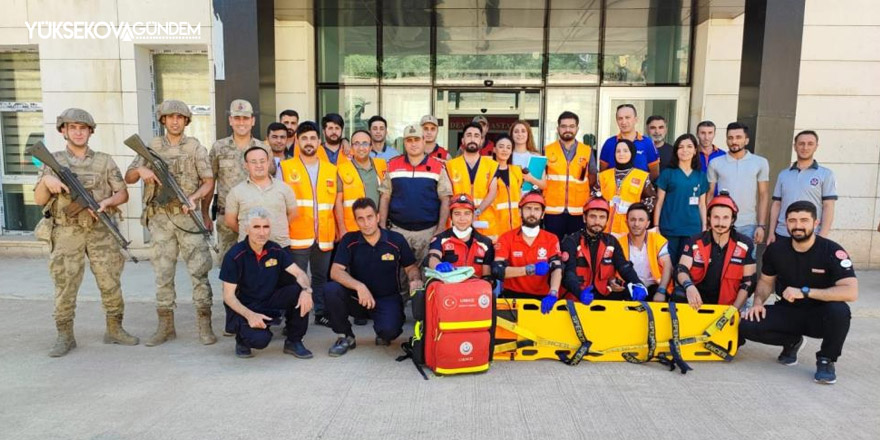 Derecik Devlet Hastanesinde tatbikat