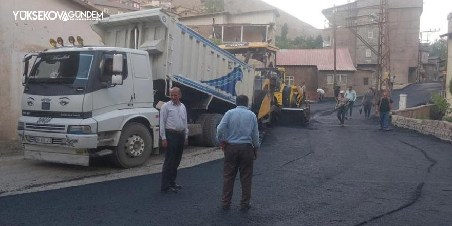 Hakkari'de asfalt ve parke taşı çalışmaları devam ediyor