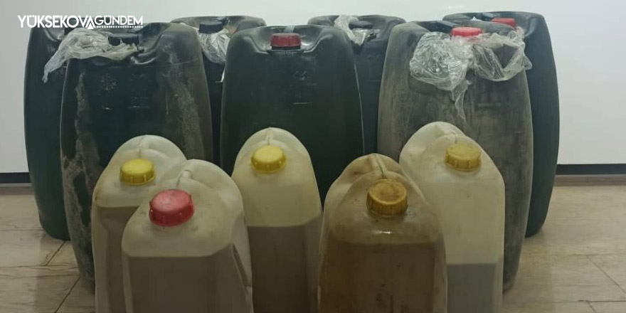 Yüksekova'da 600 litre kaçak akaryakıt ele geçirildi