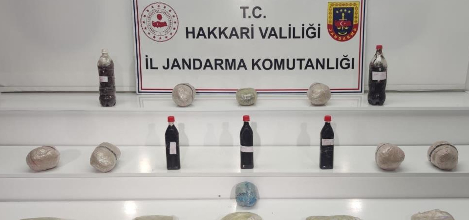 Yüksekova’da 17 kilo 500 gram uyuşturucu ele geçirildi