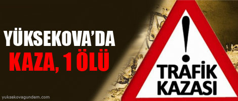 Yüksekova'da kaza, 1 ölü