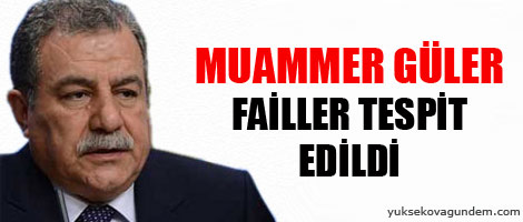 Güler: Failler tespit edildi