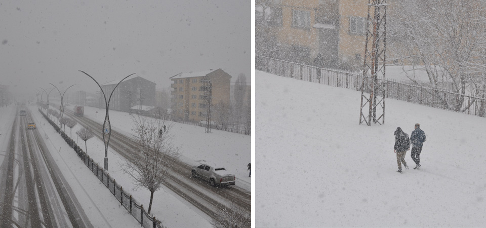 Yüksekova'da kar yağışı etkili oluyor