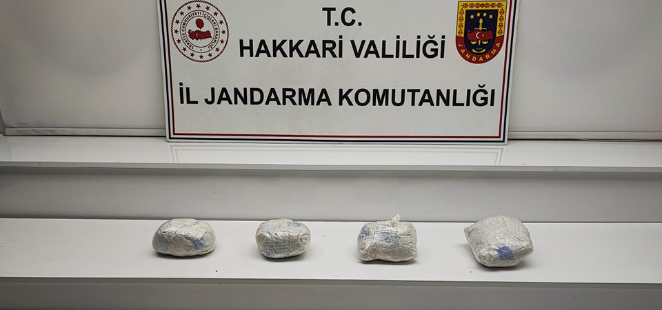 Yüksekova'da 10 kilo 900 gram uyuşturucu ele geçirildi