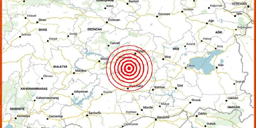 Bingöl'de 4.4 şiddetinde deprem