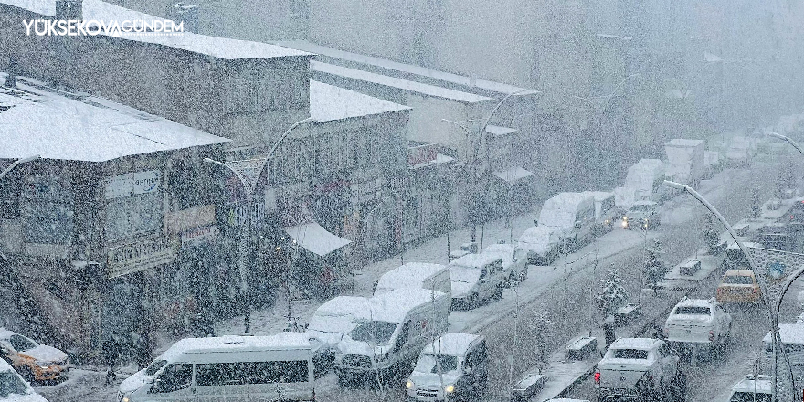 Yüksekova'da yoğun kar yağışı