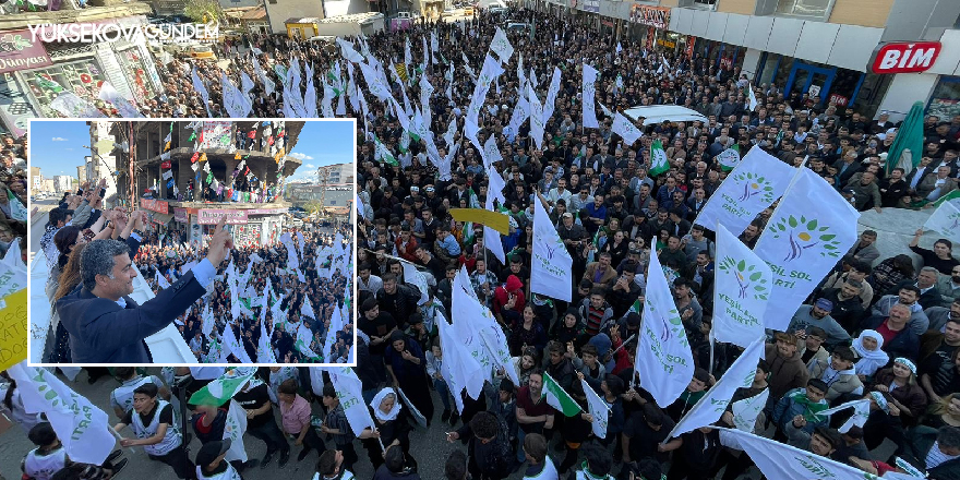 Yeşil Sol Parti Yüksekova'da miting düzenledi