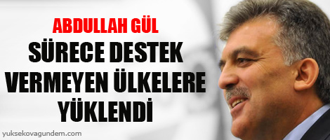 Gül, sürece destek vermeyen ülkelere yüklendi