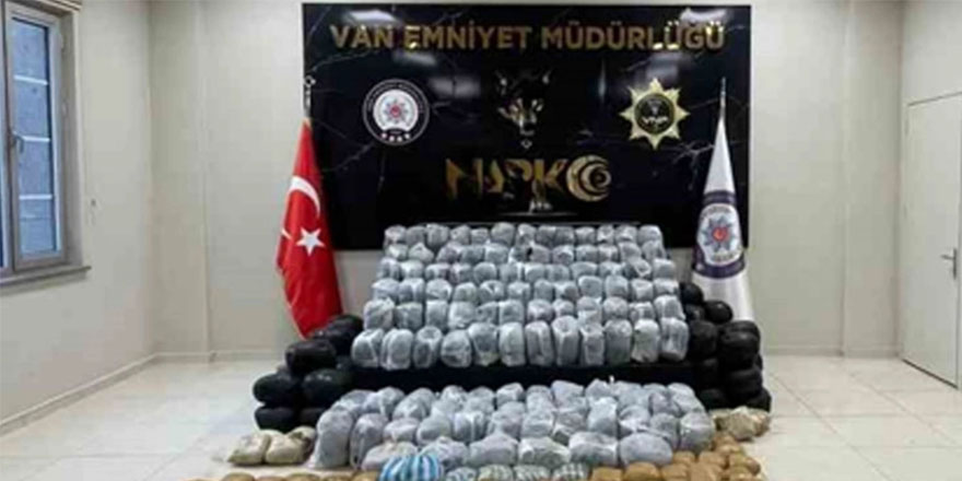 Başkale'de 1 ton 150 kilogram uyuşturucu yakalandı