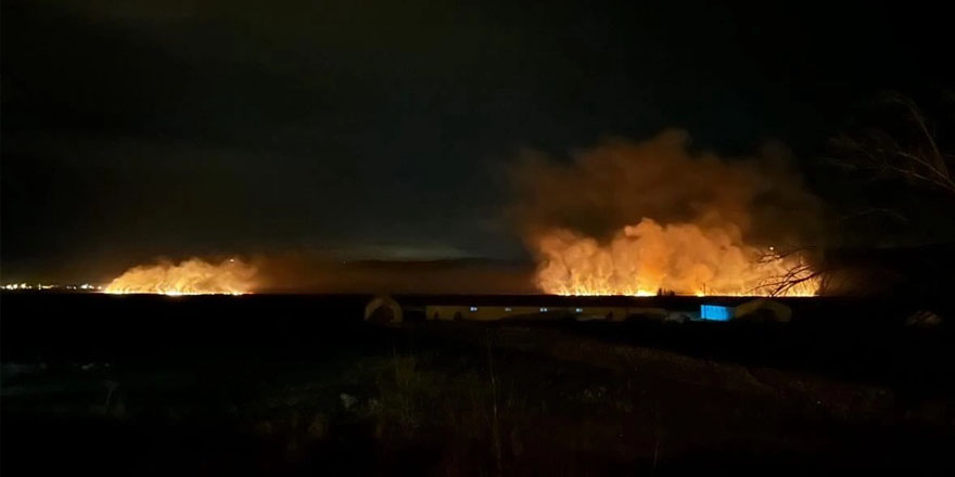 Yüksekova Nehil Sazlığı'nda yangın çıktı