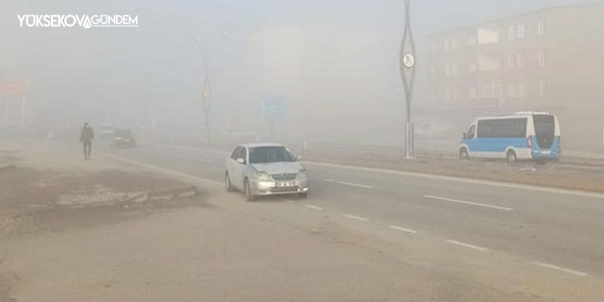 Yüksekova'da yoğun sis