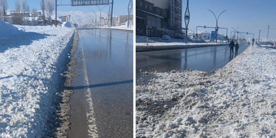 Yüksekova’da vatandaşlar Karayolu ekiplerine çağrıda bulundu