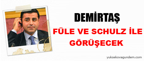 Demirtaş, Füle ve Schulz ile görüşecek