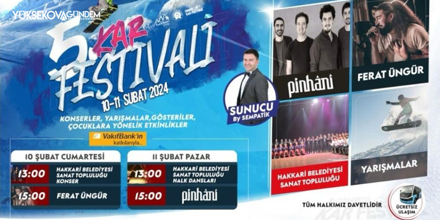 Hakkari’de 5. kar festivali heyecanı başlıyor