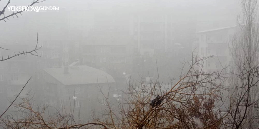 Hakkari'de karla karışık yağmur ve sis etkili oluyor