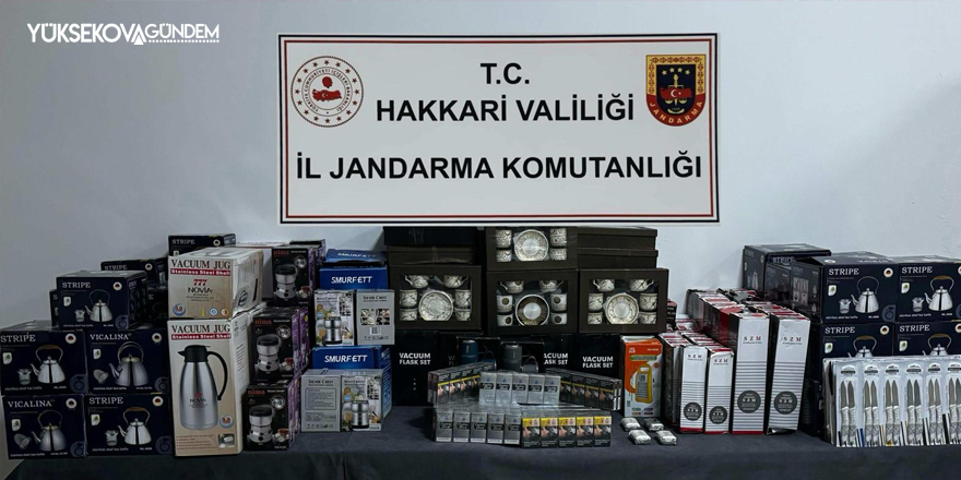 Hakkari'de çok sayıda kaçak malzeme ele geçirildi