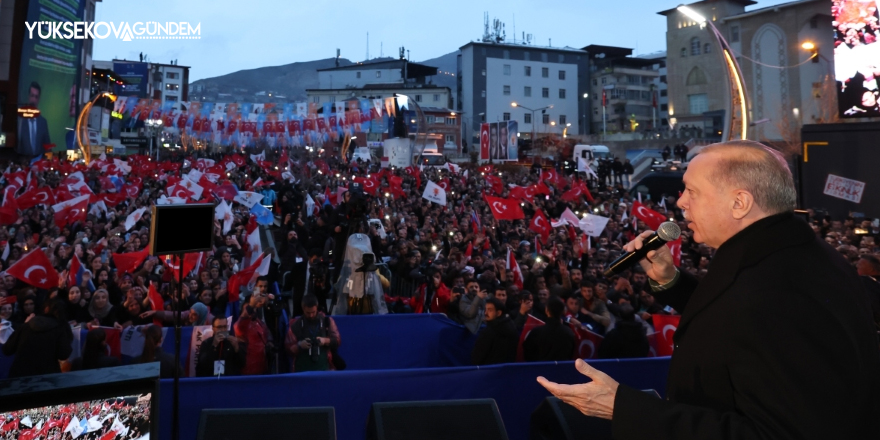 Cumhurbaşkanı Erdoğan Hakkari'de konuştu