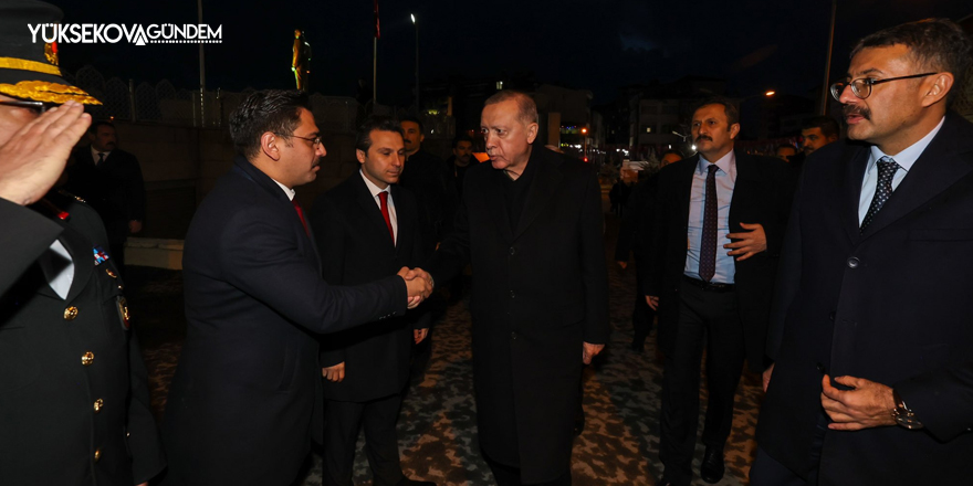 Cumhurbaşkanı Erdoğan, Yüksekova’dan ayrıldı