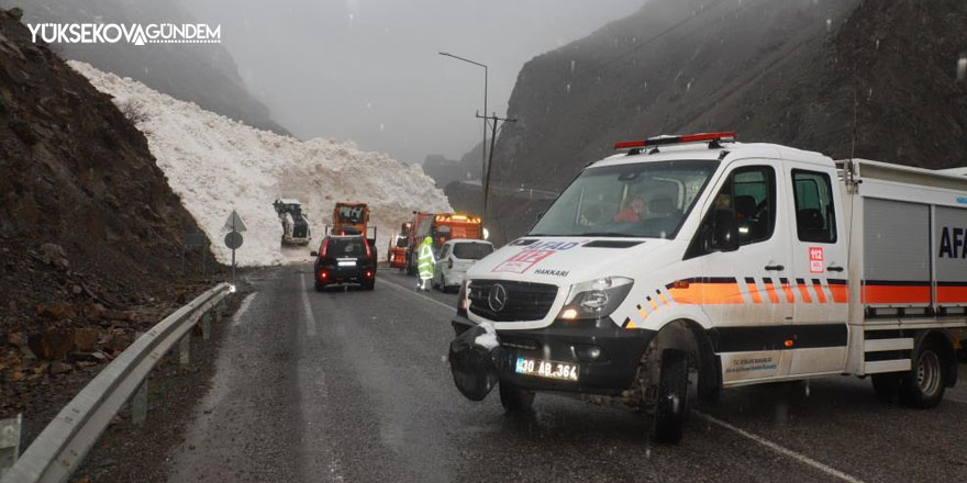 Hakkari-Çukurca kara yolu çığdan temizleniyor