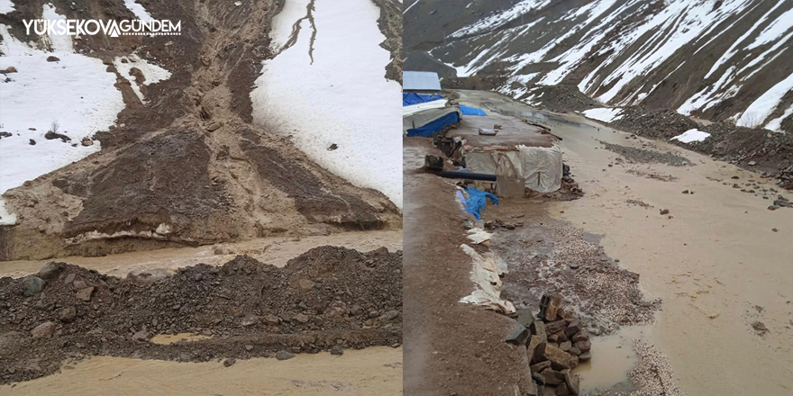 Yüksekova’da dere taştı: Ahırları su bastı