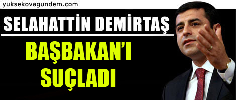 Demirtaş Başbakan'ı suçladı
