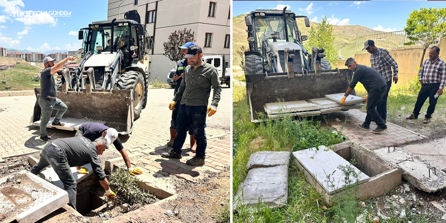 Yüksekova’da Hasarlı Parsel Kapakları Yenilendi