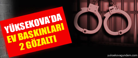 Yüksekova'da ev baskınları