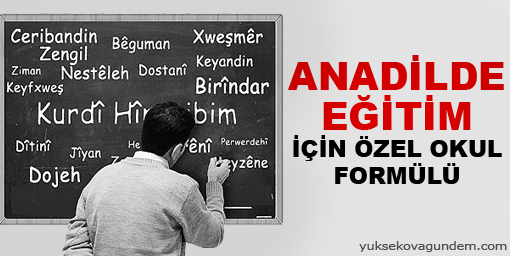 Anadilde eğitim için özel okul formülü