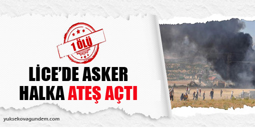 Lice'de asker halka ateş açtı: 1 ölü