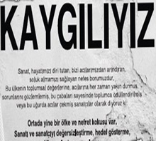 100 sanatçı kaygılarını ilan etti