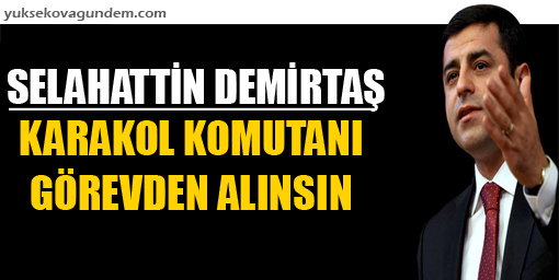 Demirtaş: Karakol komutanı görevden alınsın