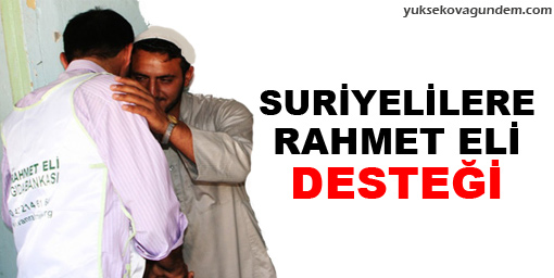 Suriyelilere Rahmet Eli Desteği