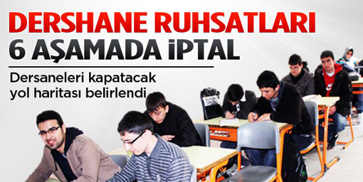Dershaneleri kapatacak yol haritası belirlendi