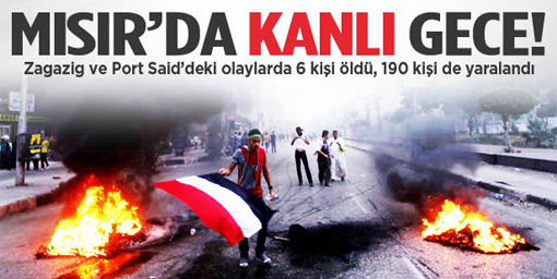 Mısır'da kanlı gece: 6 ölü 190 yaralı