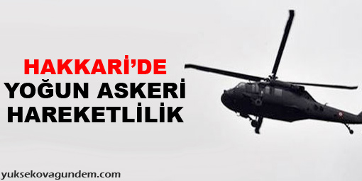 Hakkari'de yoğun askeri hareketlilik