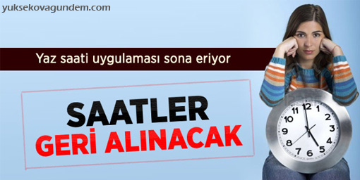 Saatler Geri Alınacak