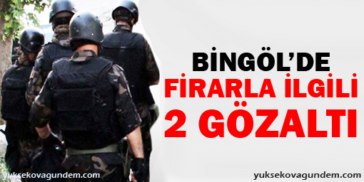 Bingöl'de firarla ilgili 2 gözaltı