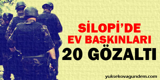 Silopi'de ev baskınları: 20 gözaltı