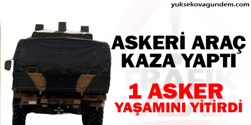 Askeri araç kaza yaptı