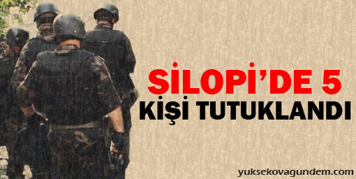 Silopi'de 5 kişi tutuklandı