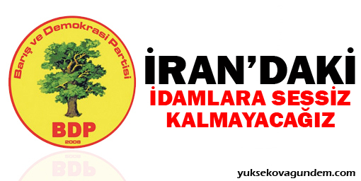 BDP: İran'daki idamlara sessiz kalmayacağız