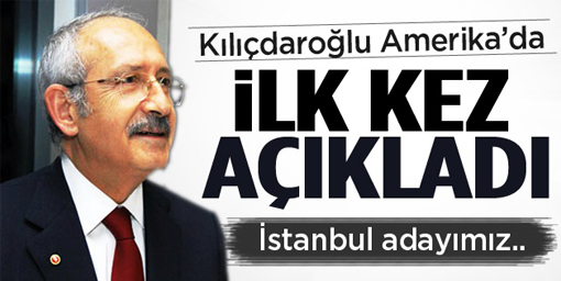 'Adayımız Mustafa Sarıgül'