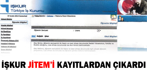 İŞKUR Jitemi kayıtlardan çıkardı
