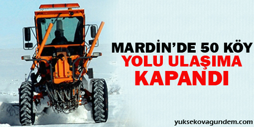 Mardin'de 50 köy yolu ulaşıma kapandı
