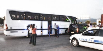 Yolcu otobüslerinde mühimmat ele geçirildi