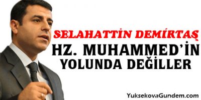 Demirtaş: Hz. Muhammed'in yolunda değiller